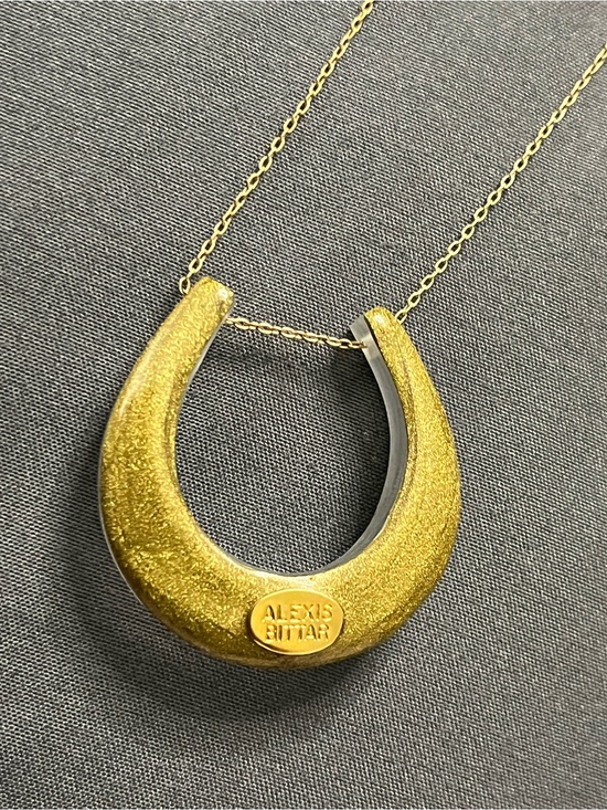 Alexis Bittar Jewelry - Alexis Bittar Gold Horseshoe Pendant Necklace goldfild